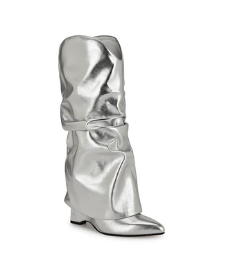 Nine West Women's Amazin Pointy Toe Slouchy Knee High Boots
