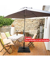 Givimo 4-Piece 20L Cantilever Offset Patio Umbrella Base