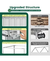 Givimo Galvanized Raised Garden Bed with Greenhouse Cover
