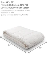 Woodek Luxury Natural and Breathable Cotton Duvet, King-size 90x96 inches - Perfect for Summer and All Seasons