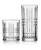 Godinger Set of 4 Double Old Fashioned Glasses and 4 Highballs Glasses