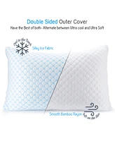 Clara Clark Memory Foam Gel Infused Reversible Cooling Pillow