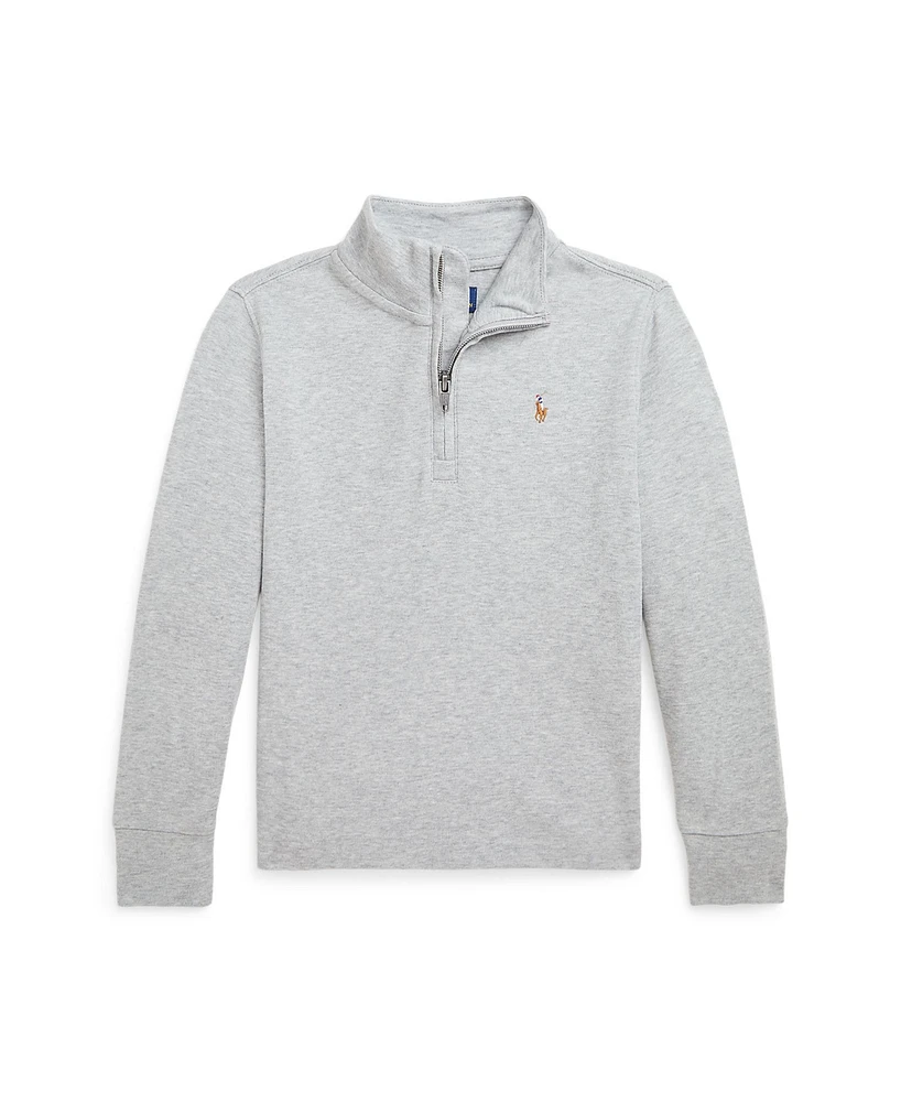 Polo Ralph Lauren Toddler and Little Boys Cotton Interlock Quarter-Zip Pullover shirt