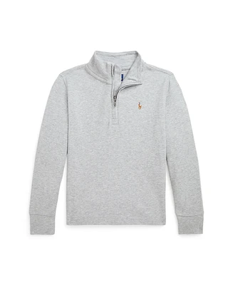 Polo Ralph Lauren Toddler and Little Boys Cotton Interlock Quarter-Zip Pullover shirt