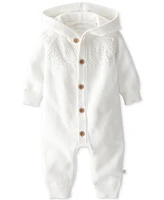 Little Planet by Carter's Baby Organic Cotton Hooded Sweater-Knit Pointelle Jumpsuit