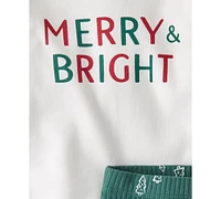 Little Planet by Carter's Baby Merry & Bright Organic Cotton Bodysuit Pants, 2 Piece Set