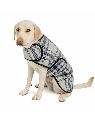 Chilly Dog Grey And Blue Plaid Coat