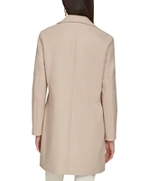 Calvin Klein Petite Notched-Collar Single-Breasted Coat