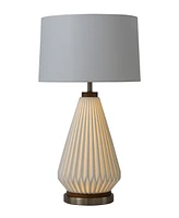 Nova of California Concord 28" Cotton-Linen 4-Way Rotary Switch Table Lamp