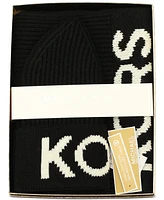 Michael Kors Fisherman's Rib Beanie and Scarf Boxed Gift Set