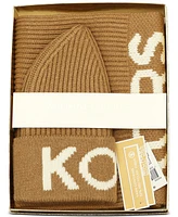 Michael Kors Fisherman's Rib Beanie and Scarf Boxed Gift Set