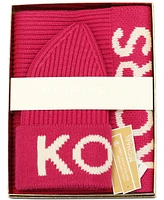 Michael Kors Fisherman's Rib Beanie and Scarf Boxed Gift Set