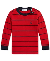 Polo Ralph Lauren Baby Cotton Striped Waffle-Knit Tee