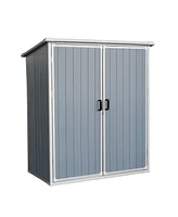 Mondawe 5x3FT Outdoor Storage Shed Waterproof Resin Cabinet with Lockable Doors