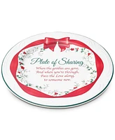 Winterberry Red Ribbon Stoneware Sharing Plate