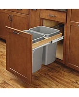 Rev-a-Shelf Pull Out Top Mount Trash Can w/ Soft-Close, 35 Qt, 4WCTM-18BBSCDM2