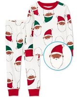 Carter's Toddler 2-Pc. Santa Face Snug-Fit Cotton Pajamas