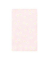 Hudson Baby Infant Girl Cotton Flannel Burp Cloths, Peace Love Flowers Pack