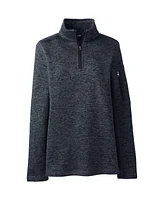 Lands' End Plus Sweater Fleece Quarter Zip Pullover