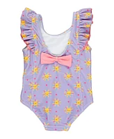 RuffleButts Toddler Girls UPF50+ Waterfall One Piece