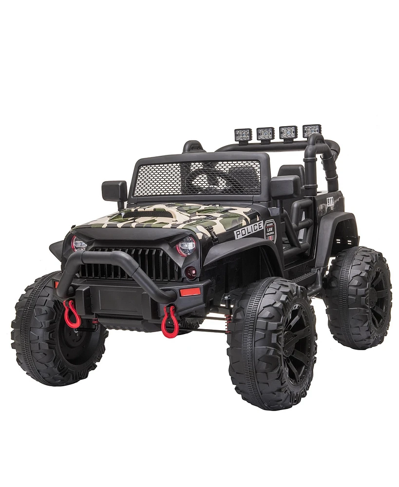 Aosom Children Battery Powered Riding Utv Truck w/ Music & 2 Motors