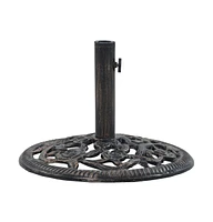 vidaXL Umbrella Base Bronze 26.5 lbs 18.9" Cast Iron