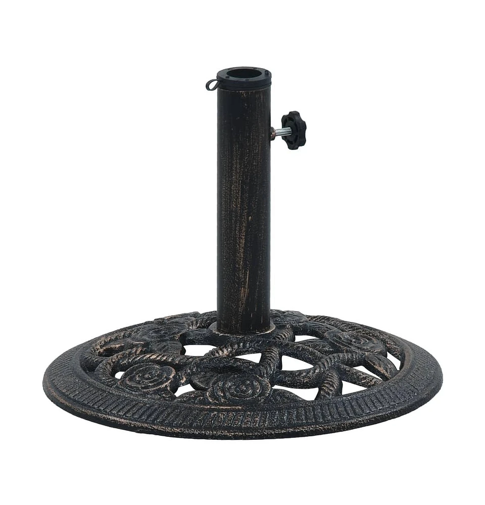 vidaXL Umbrella Base Bronze 19.8 lb 15.7" Cast Iron