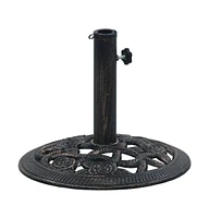 vidaXL Umbrella Base Bronze 19.8 lb 15.7" Cast Iron