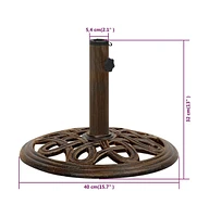 vidaXL Umbrella Base Bronze 15.7"x15.7"x12.6" Cast Iron