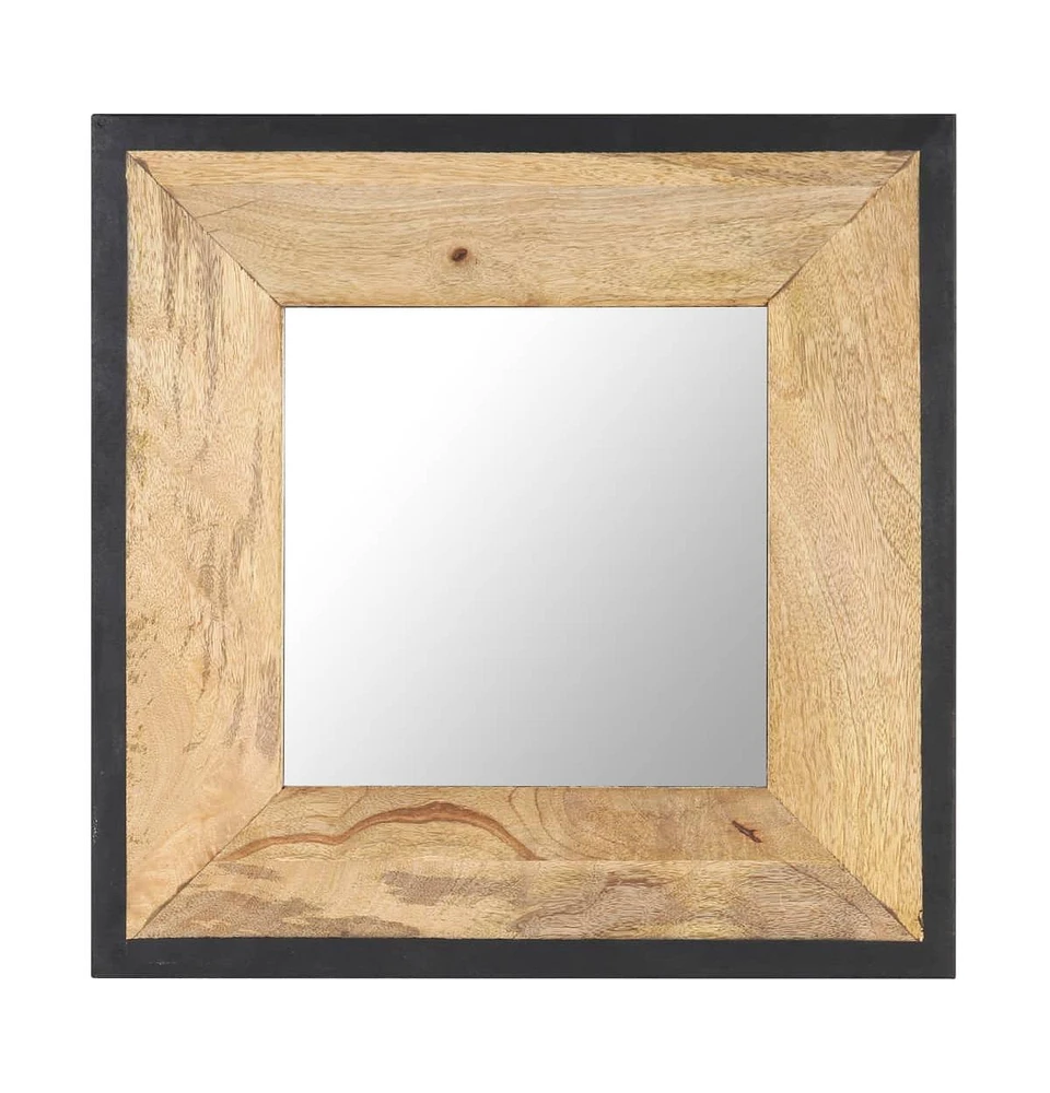 vidaXL Mirror 19.7"x19.7" Solid Mango Wood