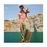 Men's Sienna Brown Animal Print Shirt