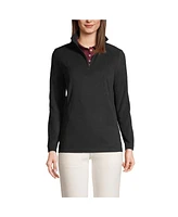 Lands' End Women's Thermacheck 100 Fleece Quarter Zip Pullover Top