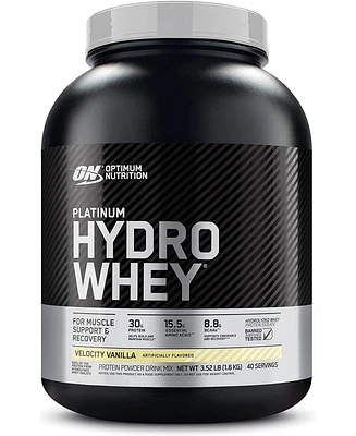 Optimum Nutrition Optimum Nutrition, Platinum Hydro Whey Protein Powder, Velocity Vanilla, 3.52 lb, 40 Servings