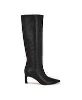 Nine West Women's Lorthey Pointy Toe Stiletto Heel Knee High Boots