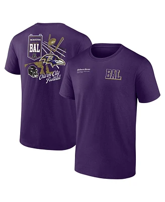 Fanatics Men's Purple Baltimore Ravens Split Zone T-Shirt