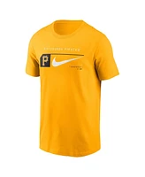 Nike Men's Gold Pittsburgh Pirates Team Swoosh Lockup T-Shirt