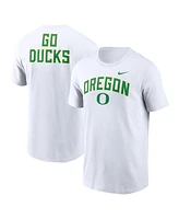 Nike Men's White Oregon Ducks Blitz 2-Hit T-Shirt