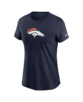 Nike Women's Navy Denver Broncos Primary Logo T-Shirt