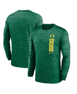 Nike Men's Green Oregon Ducks 2024 Sideline Velocity Performance Long Sleeve T-Shirt