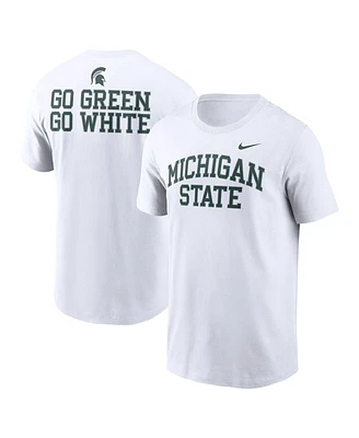 Nike Men's White Michigan State Spartans Blitz 2-Hit T-Shirt