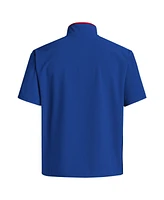 Adidas Men's Royal Kansas Jayhawks Coaches Sideline Half-Zip Short Sleeve Jacket