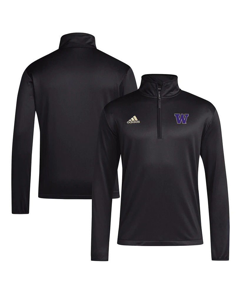 Adidas Men's Washington Huskies Coaches Sideline Quarter-Zip Top