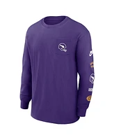 Nike Men's Purple Minnesota Vikings Rewind Heavy Max 90 Pocket Long Sleeve T-Shirt