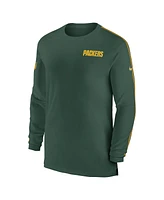 Nike Men's Green Bay Packers Sideline Coach Uv Performance Long Sleeve T-Shirt