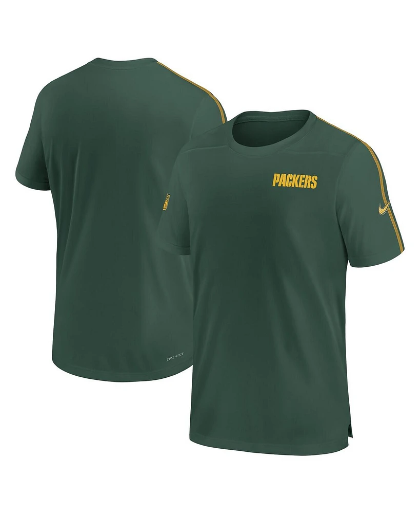 Nike Men's Hunter Green Bay Packers 2024 Sideline Coach Uv Performance T-Shirt