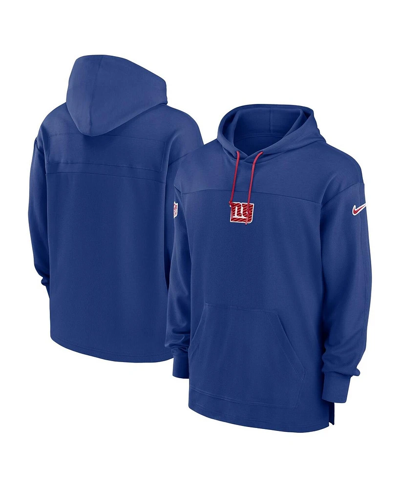 Nike Men's Royal New York Giants Sideline Jersey Performance Pullover Hoodie