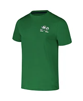 Colosseum Men's Green Notre Dame Fighting Irish Logo Lockup 2-Hit Active Blend T-Shirt