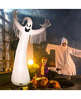 Givimo 12 Feet Halloween Inflatable Spooky Ghost with Blower and Led Lights