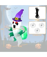 Skonyon 3.6 Ft Halloween Inflatable Ghost Broke Out from Window