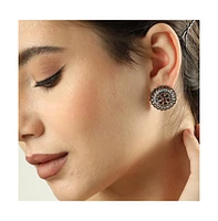 Sohi Women's Circular Stud Earrings